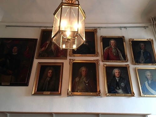 Portrait paintings lining the walls of Örebro Castle