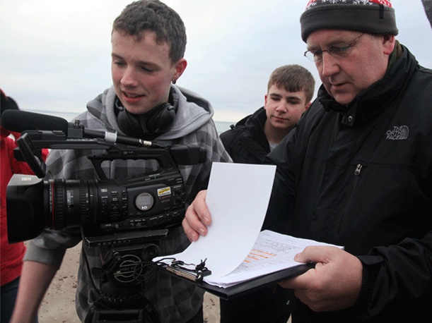 BBC LABTOO:  Lewis filming