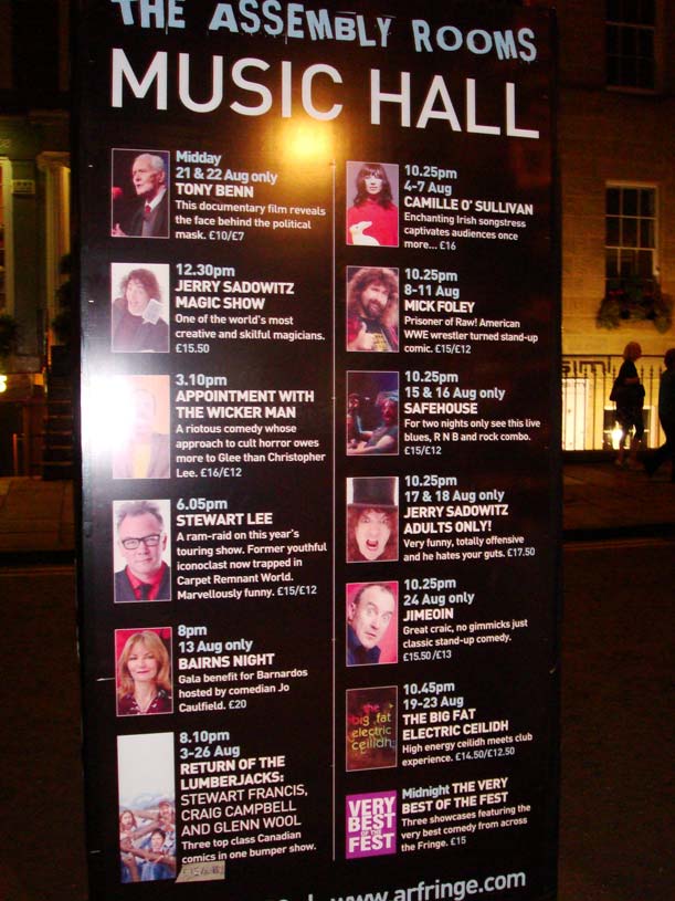 The programme at the Assembly Rooms