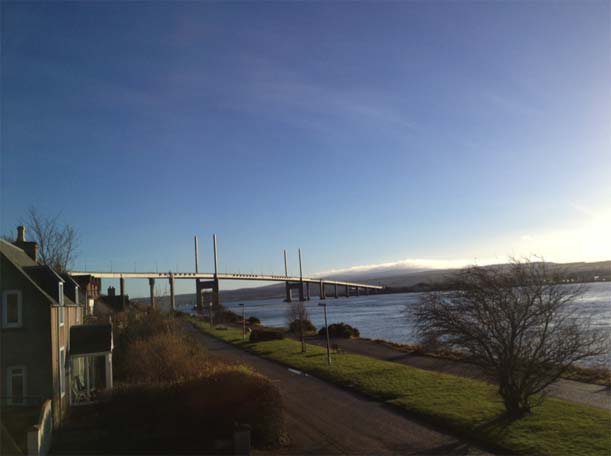 Cycling on the Kessock Bridge