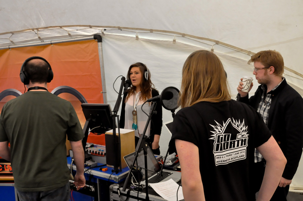 The trainees presenting live on Radio goNORTH